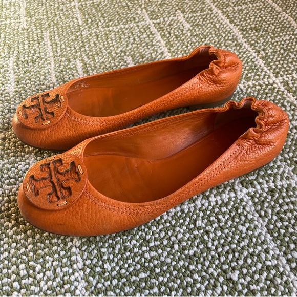 Tory Burch Orange Ballet Flats Size 6.5 - Picture 4 of 12